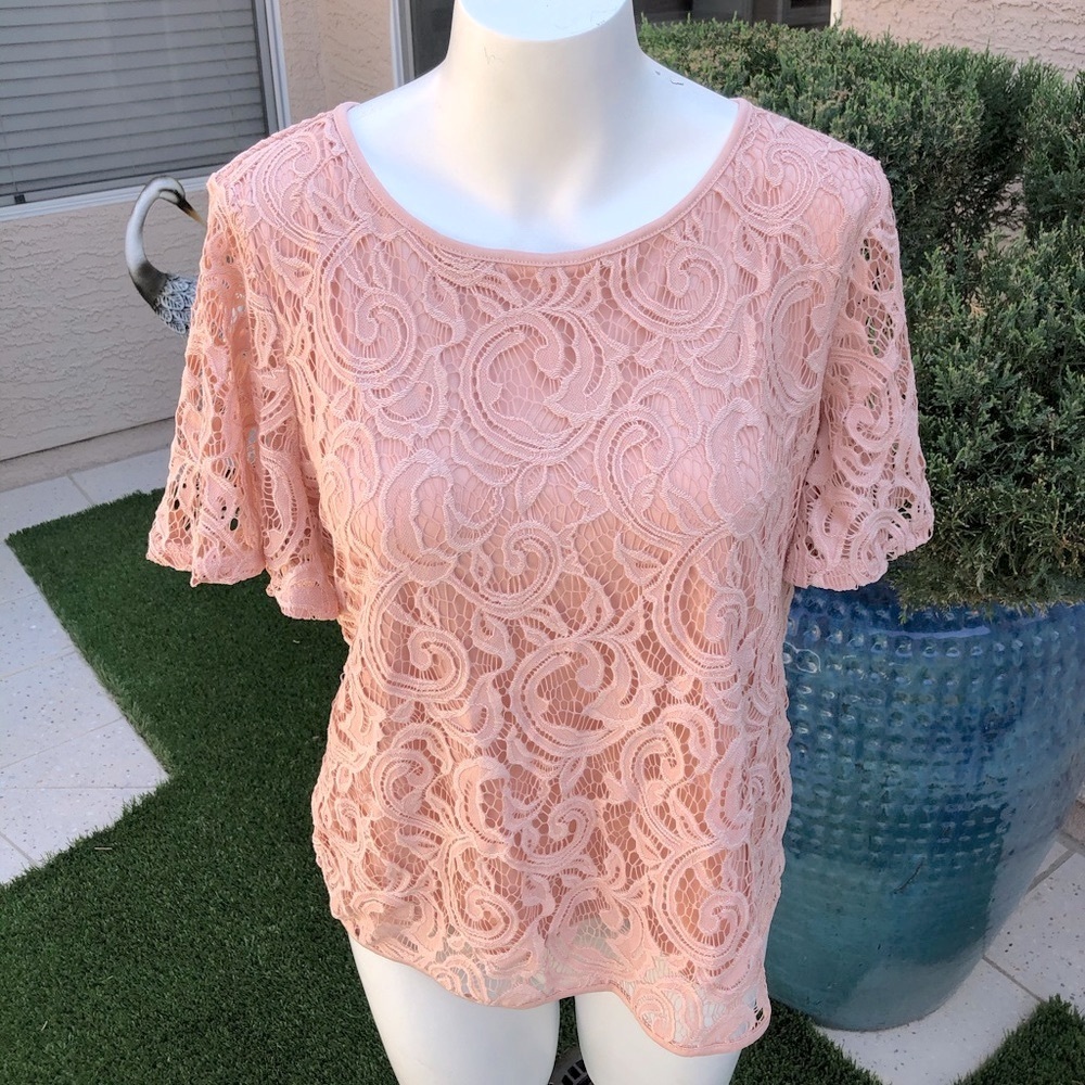 💗 NWT Adrianna Papell Lace Dress Top 💗
